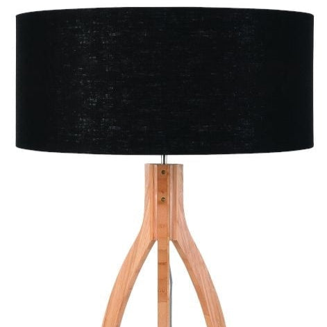 Lampadaire Annapurna Bambou et Lin Noir 159 cm