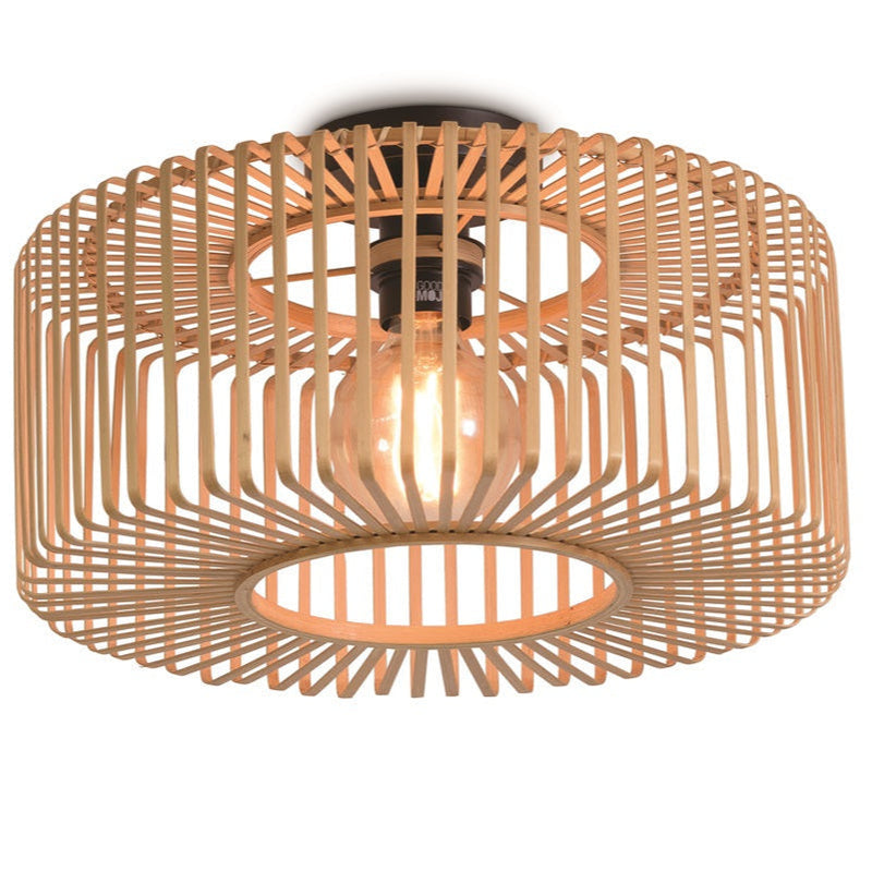 Plafonnier Bromo Rond Bambou Naturel 40 cm