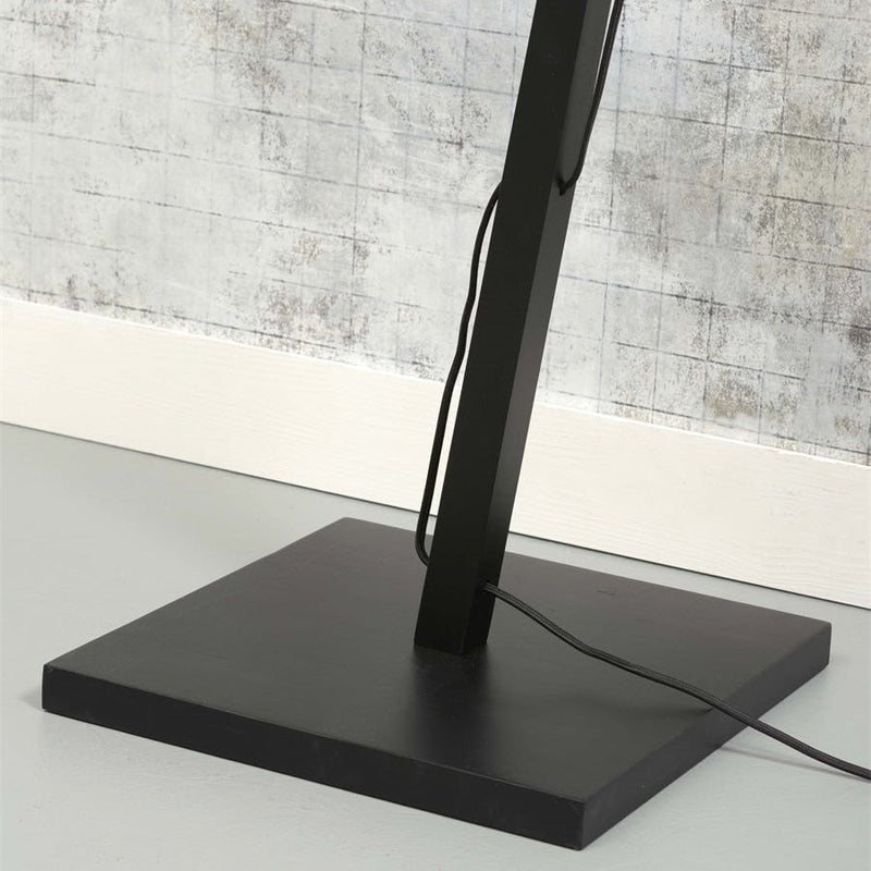 Lampadaire Zanzibar Rotin et Bambou Noir 150 cm