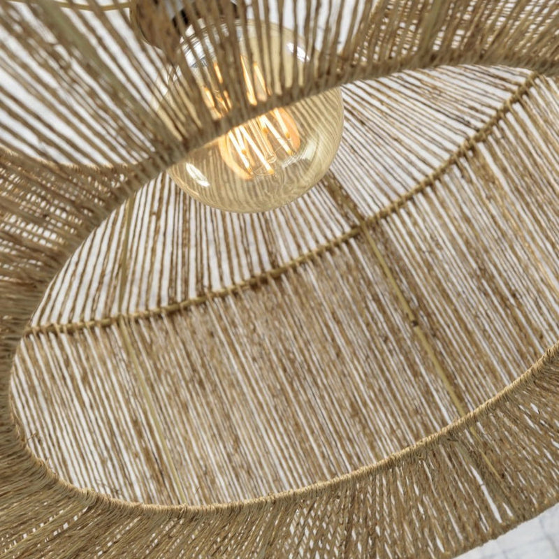 Plafonnier Iguazu Rond Jute Naturel 50 cm