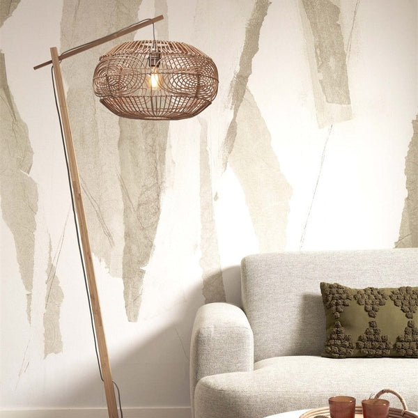 Lampadaire Madeira Rotin et Bambou Naturel 176 cm