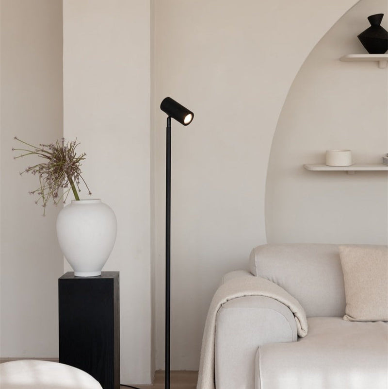 Lampadaire Java Bambou Noir LED