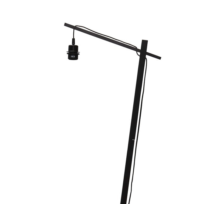 Lampadaire Bhutan Bambou Noir et Naturel 150 cm