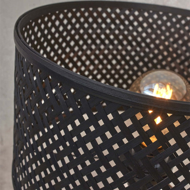 Lampadaire Java 4 Pieds Bambou Noir 175 cm