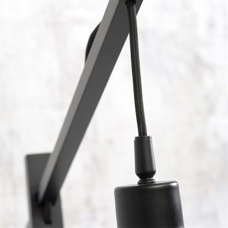 Lampadaire Bhutan Bambou Noir et Naturel 176 cm