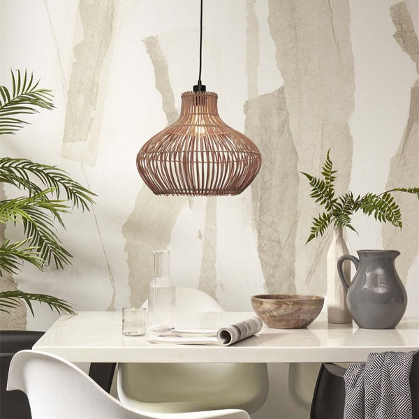 Suspension Kalahari Rotin Naturel 42 cm