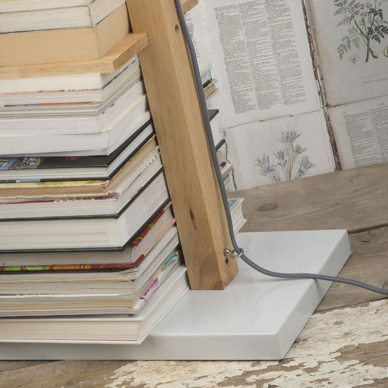 Lampadaire Cambridge Bois et Fer Blanc 168 cm