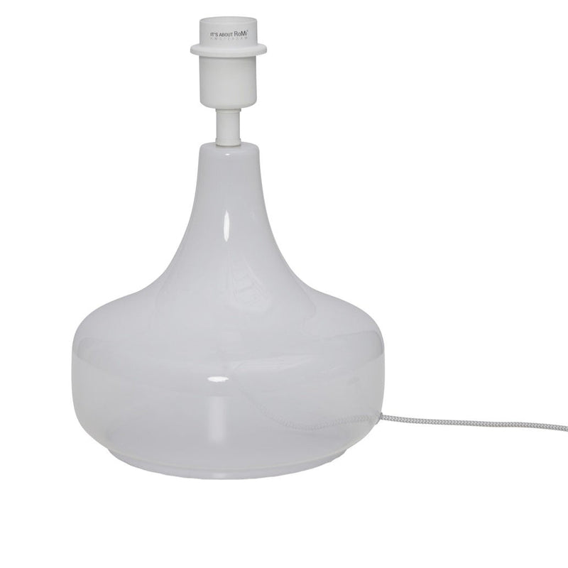 Lampe à Poser Reykjavik Verre Blanc et Noir 45cm