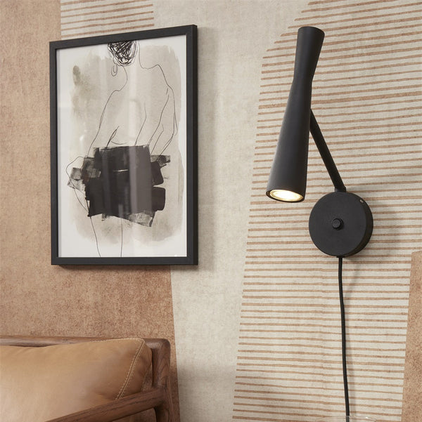Applique Murale Bordeaux Noire GU10
