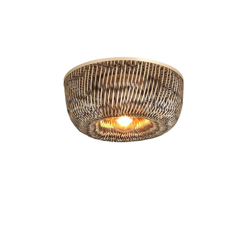 Plafonnier Barbados Bambou Naturel et Brun 35 cm