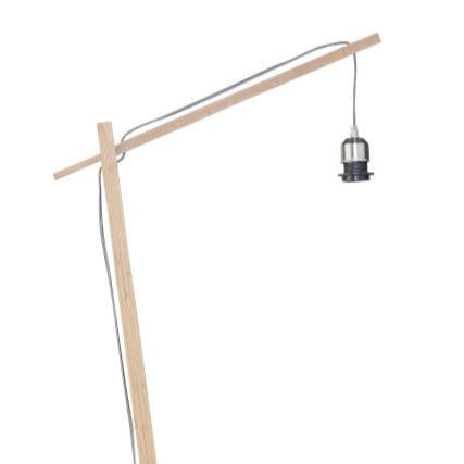 Lampadaire Bali Bambou Naturel et Noir