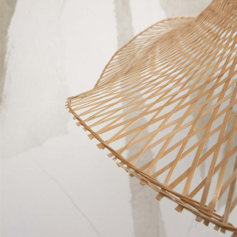 Lampadaire Ibiza Bambou Blanc et Naturel 150 cm