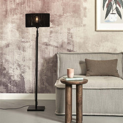 Lampadaire Iguazu Jute et Bambou Noir 125 cm
