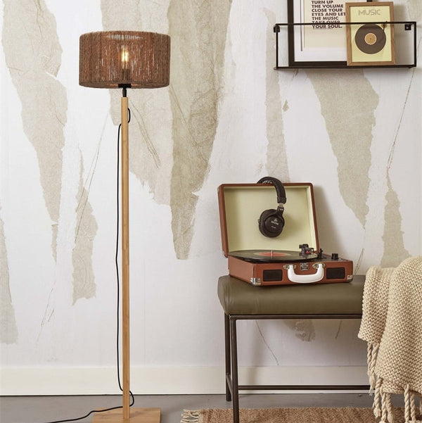 Lampadaire Iguazu Jute et Bambou Naturel 125 cm
