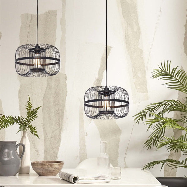 Suspension Hokkaido Bambou Noir 25 cm