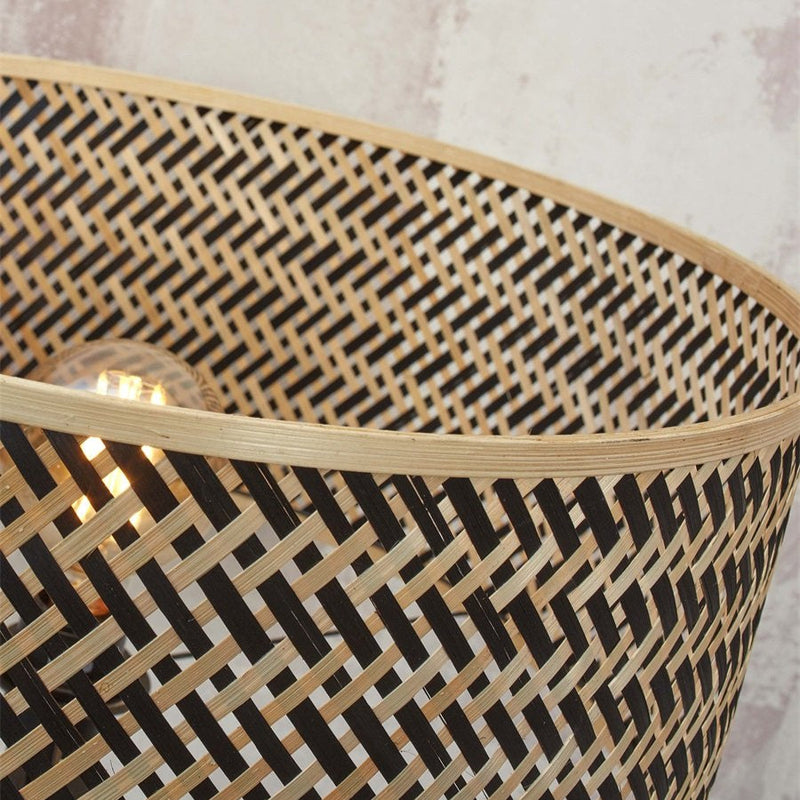 Lampadaire Java 4 Pieds Bambou Naturel et Noir 175 cm