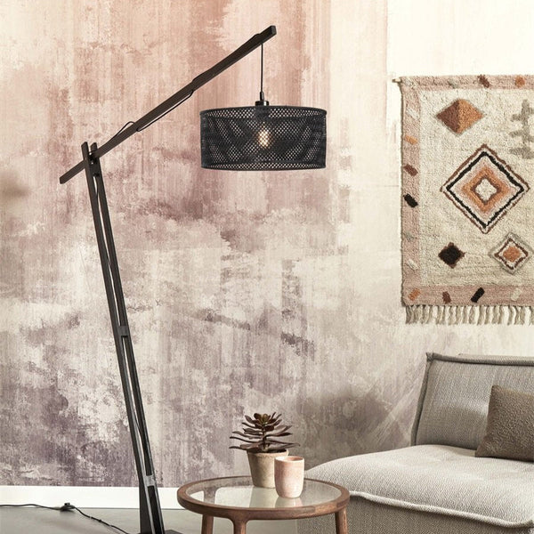Lampadaire Java XL Bambou Noir 218 cm