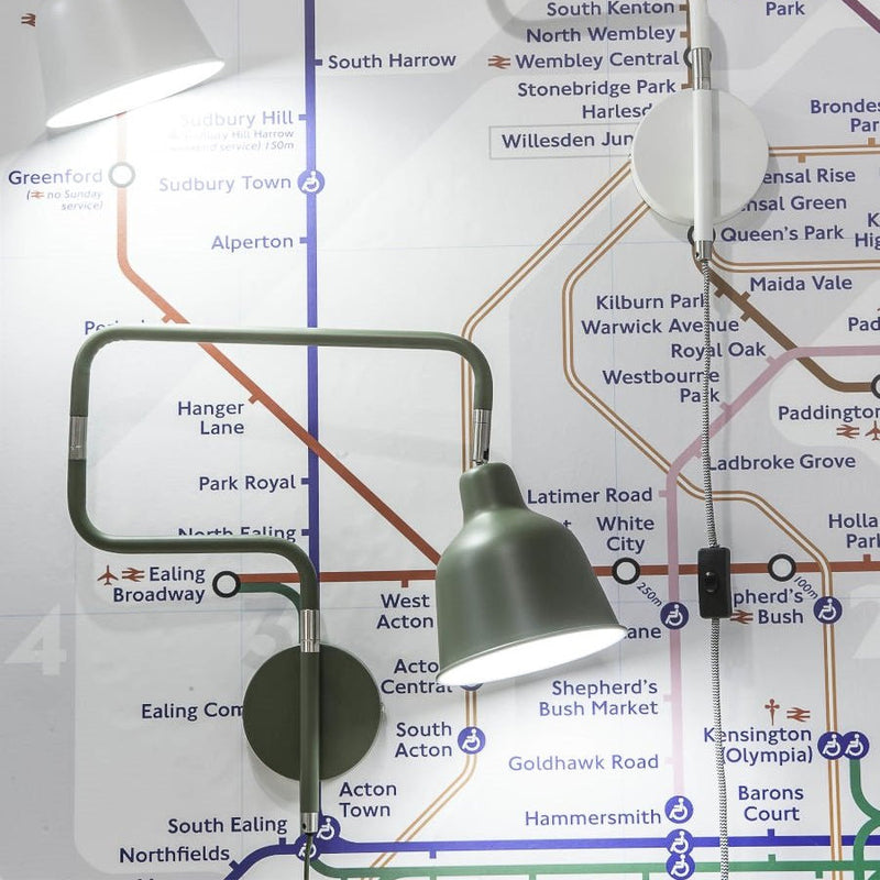 Applique Murale London Tube Vert Olive