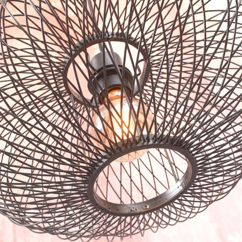Lampadaire Cango Bambou Noir 150 cm