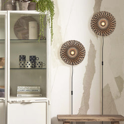 Applique Murale Kalimantan Bambou Noir et Naturel XS