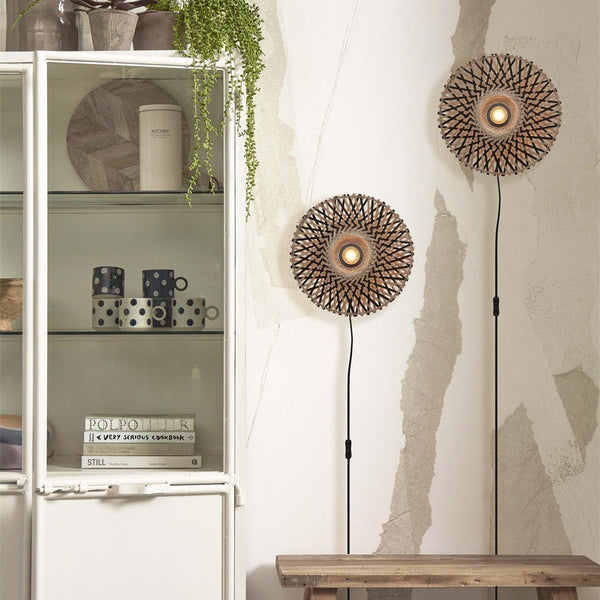 Applique Murale Kalimantan Bambou Noir et Naturel XS