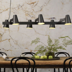 Suspension Biarritz 6 Bras Fer Noir