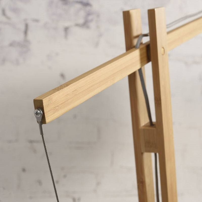 Lampadaire Bhutan Bambou Naturel et Noir 176 cm