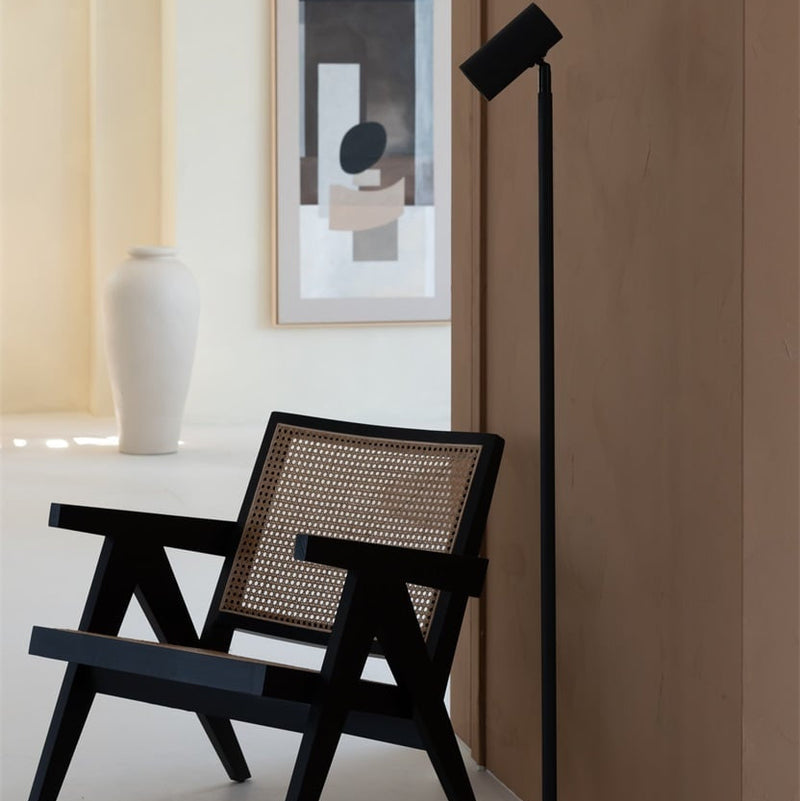 Lampadaire Java Bambou Noir LED
