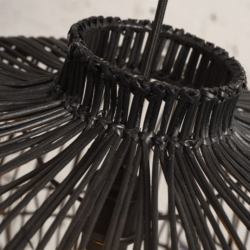 Suspension Madagascar Rotin Noir Ø60 cm