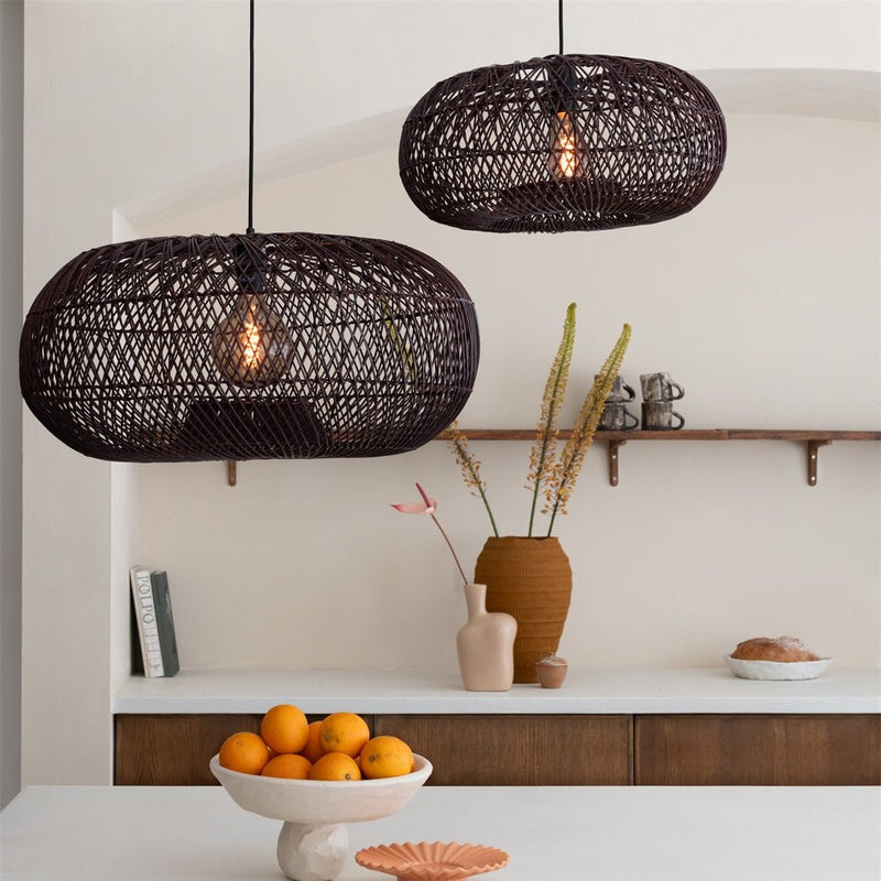 Suspension Arizona Bambou Bordeaux 50 cm