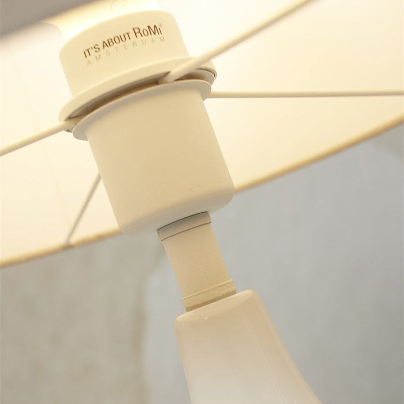 Lampe à Poser Reykjavik Verre Blanc et Noir 45cm