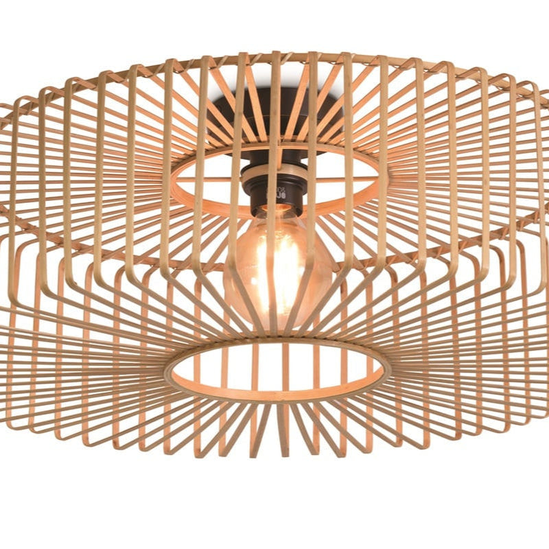 Plafonnier Bromo Rond Bambou Naturel 60 cm