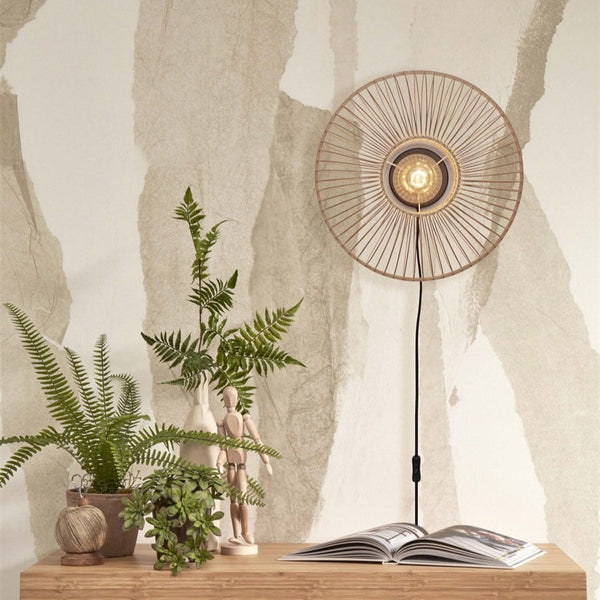 Applique Murale Hokkaido Bambou Naturel 25 cm