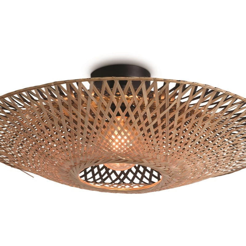 Plafonnier Kalimantan Bambou Noir et Naturel 44 cm