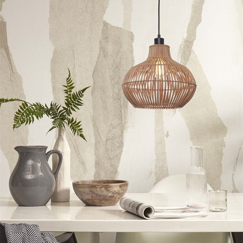 Suspension Kalahari Rotin Naturel 32 cm