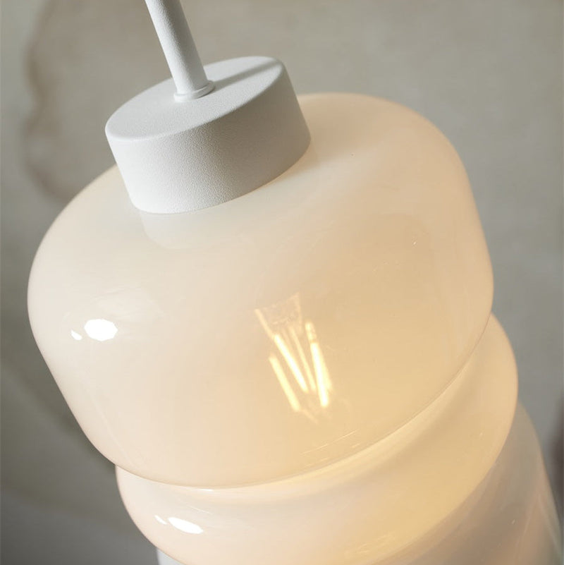 Suspension Verona Verre Dégradé Blanc Ø15 cm