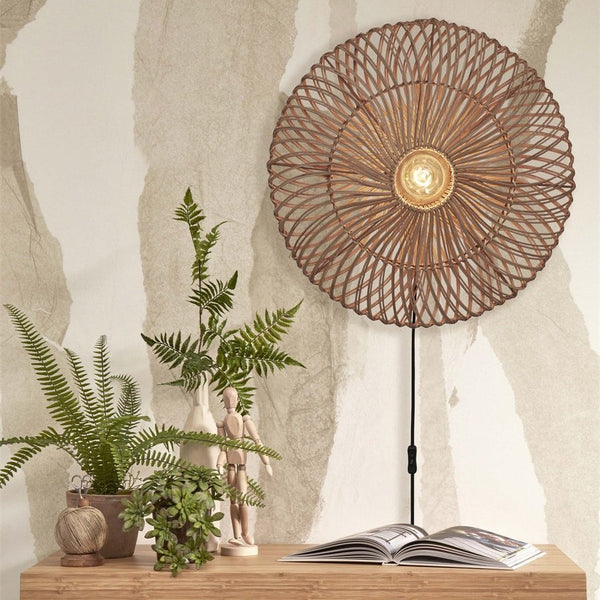 Applique Murale Zanzibar Rotin Naturel 55 cm