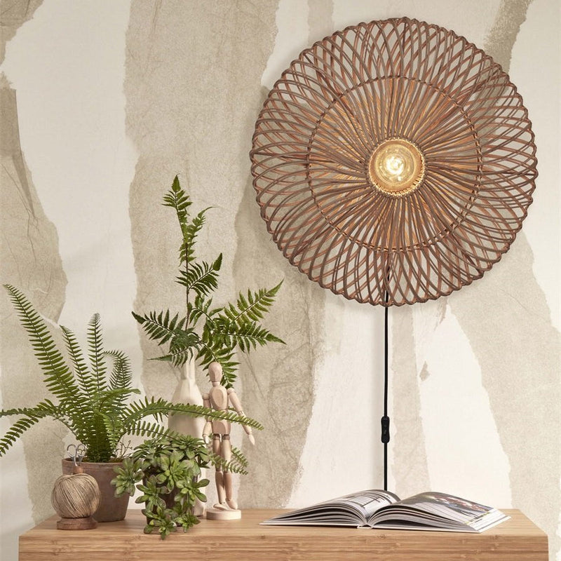 Applique Murale Zanzibar Rotin Naturel 55 cm