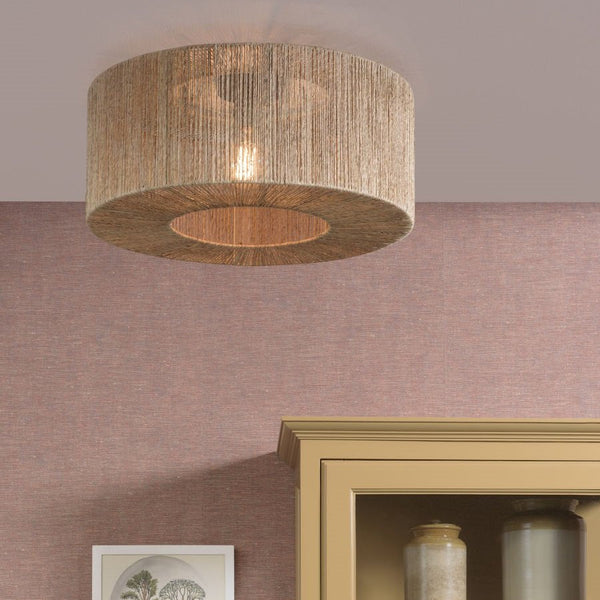 Plafonnier Iguazu Rond Jute Naturel 60 cm