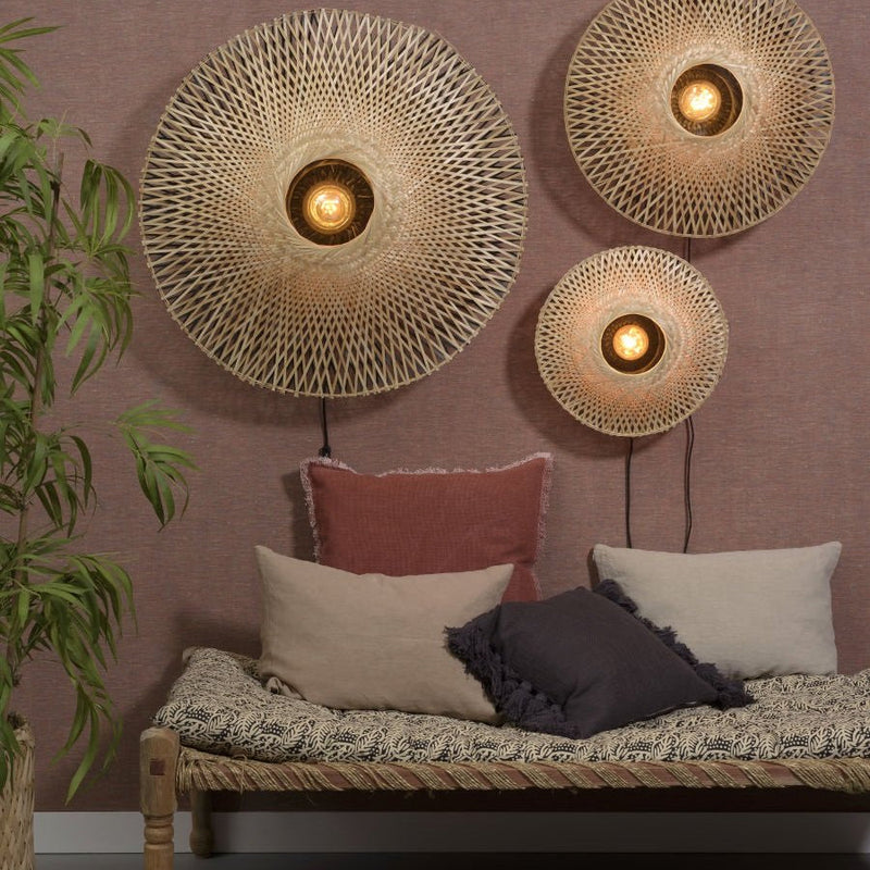 Applique Murale Kalimantan Bambou Noir et Naturel L
