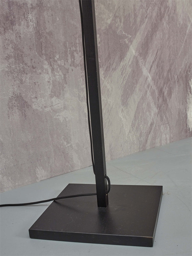 Lampadaire Java Droit Bambou Noir 128 cm
