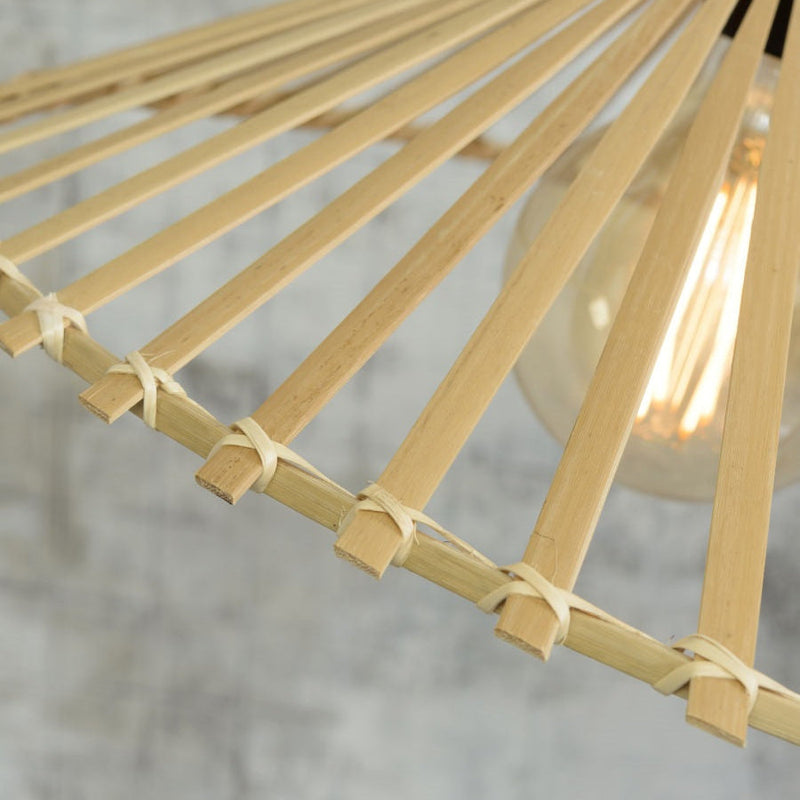 Suspension Bromo Asymétrique Bambou Naturel Ø50 cm