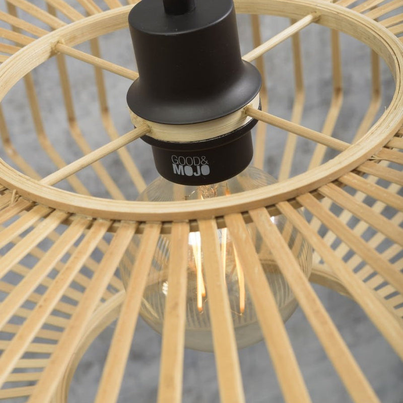 Suspension Bromo Bambou et Fer Naturel Ø40 cm