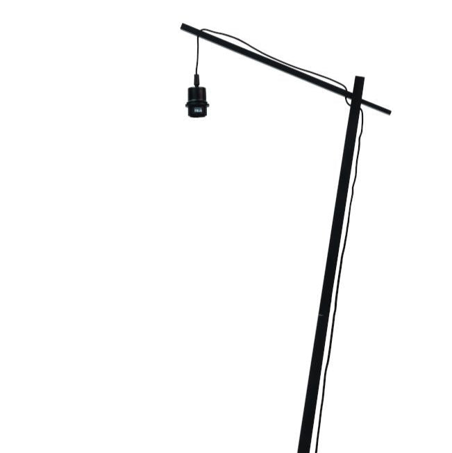 Lampadaire Kalimantan Bambou Naturel et Noir 176 cm