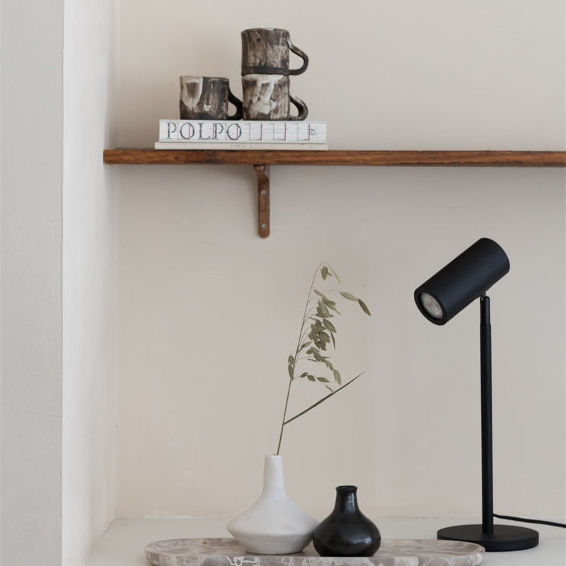 Lampe de Table Java Bambou Noir LED