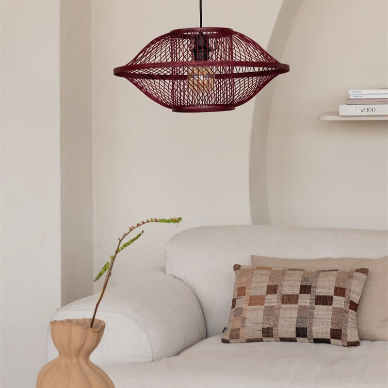 Suspension Maui Bambou Bordeaux 50 cm