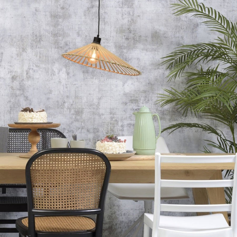 Suspension Bromo Asymétrique Bambou Naturel Ø50 cm
