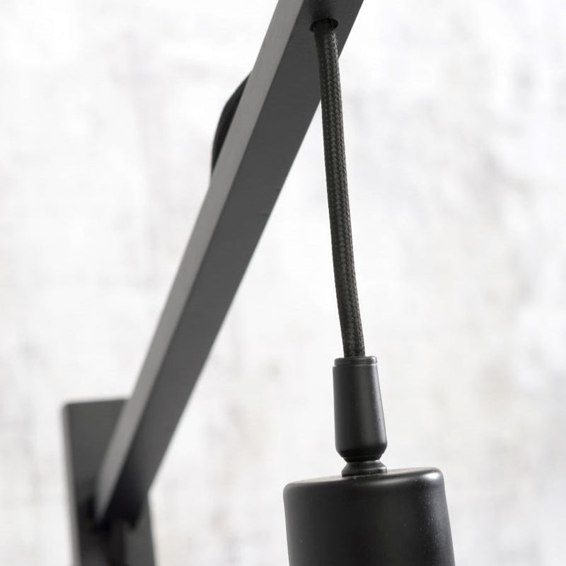 Lampadaire Kalimantan Bambou Naturel et Noir 176 cm