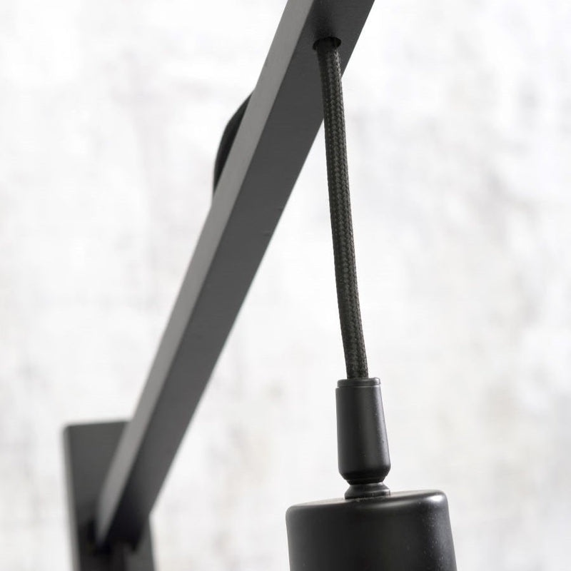Lampadaire Bali Bambou Naturel et Noir 176 cm