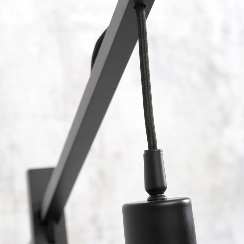 Lampadaire Kalimantan Bambou Naturel et Noir 176 cm